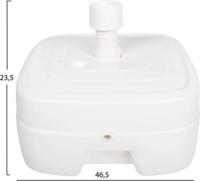 ΠΛΑΣΤΙΚΗ ΒΑΣΗ ΟΜΠΡΕΛΑΣ ΜΕ ΡΟΔΑ SOLBAS HM6113.01 ΛΕΥΚΗ- ΚΟΝΤΑΡΙ 33/50mm 46,5x23,5Υ