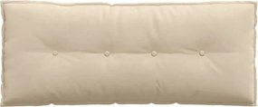 vidaXL Μαξιλάρι Πλάτης Κρεμ 120 x 50 cm Ύφασμα Μικροΐνας