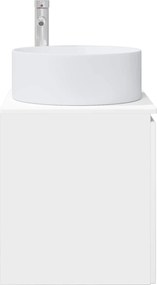 vidaXL Επιτοίχιος νιπτήρας βανίλιας Λευκό 49,5 x 44,5 x 65,5 εκ