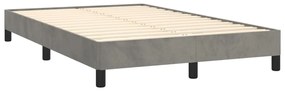 ΚΡΕΒΑΤΙ BOXSPRING ΜΕ ΣΤΡΩΜΑ ΑΝΟΙΧΤΟ ΓΚΡΙ 120X190 ΕΚ. ΒΕΛΟΥΔΙΝΟ 3269677