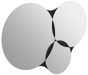 Καθρέπτης τοίχου Gora Megapap χρώμα μαύρο 75,4x2,2x51,2εκ.