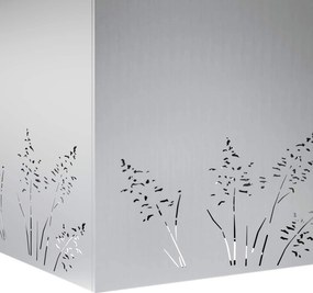 vidaXL Γλάστρα Κήπου Ασημί 50 x 50 x 49 cm Γαλβανισμένος Χάλυβας