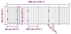 ΠΥΛΗ ΣΚΥΛΟΥ ΜΕ ΠΟΡΤΑ ΠΤΥΣΣΟΜΕΝΗ 6 ΠΑΝΕΛ 300CM ΜΑΣΙΦ ΞΥΛΟ ΕΛΑΤΗΣ 352271