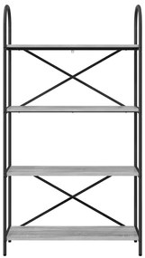 vidaXL Ράφι Βιβλίων Γκρι sonoma 80 x 30 x 146 εκ Επεξεργασμένο ξύλο