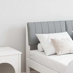vidaXL Ταπετσαρισμένο κεφαλάρι Ανοιχτό γκρι 120 cm