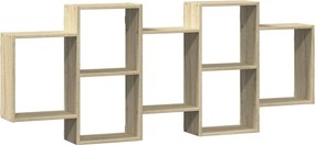 vidaXL Ραφιέρα Τοίχου Sonoma Δρυς 159x18x65 εκ. από Επεξεργ. Ξύλο