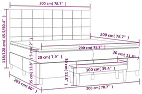 ΚΡΕΒΑΤΙ BOXSPRING ΜΕ ΣΤΡΩΜΑ TAUPE 200X200 ΕΚ. ΥΦΑΣΜΑΤΙΝΟ 3136625