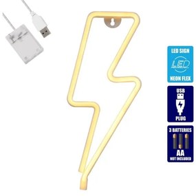 Διακοσμητικό Φωτιστικό Neon Led Θερμό Λευκό Light Strike 78588 Globostar-78590-Κίτρινο 78590
