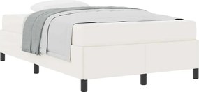 vidaXL Σκελετός Κρεβατιού με στρώμα Κρεμ 120 x 200 cm ύφασμα