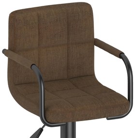 vidaXL Σκαμπό Μπαρ Καφέ Υφασμάτινο