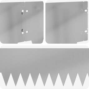 vidaXL Περίγραμμα γκαζόν 30 τμχ. 103 x 20 εκ Γαλβανισμένος Χάλυβας