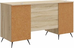 vidaXL Γραφείο Sonoma Δρυς 142,5 x 50 x 75 εκ. Επεξεργασμένο Ξύλο