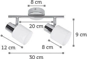 Επιτοίχιο σποτ InLight 9065-2-Μπρονζέ