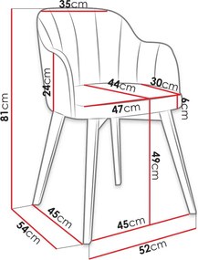 Καρέκλα Bene S105-Prasino - 54.50Χ53.00Χ82.00cm