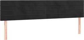 vidaXL Κρεβάτι Boxspring με Στρώμα Μαύρο 120x190 εκ. Βελούδινο