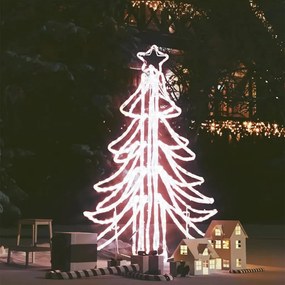 vidaXL Φιγούρα Χριστουγεννιάτικο Δέντρο LED Θερμό Λευκό 87x87x93 εκ.