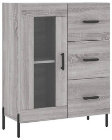 vidaXL Ντουλάπι Γκρι Sonoma 69,5 x 34 x 180 εκ. Επεξεργασμένο Ξύλο