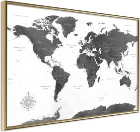 Αφίσα - The World in Black and White - 30x20 - Χρυσό - Χωρίς πασπαρτού