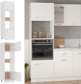 vidaXL Ντουλάπι Μικροκυμάτων "Lyon" Λευκό 60x57x207 εκ. από Τεχνητό Ξύλο