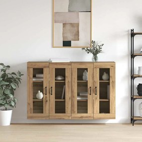 vidaXL Ντουλάπια Τοίχου 2 pcs artisan δρυς 69.5 x 34 x 90 εκ.