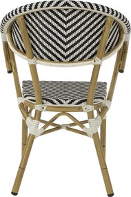 ΠΟΛΥΘΡΟΝΑ BAMBOO LOOK HM5861.01 ΜΑΥΡΟ-ΛΕΥΚΟ 57x55x82 εκ.