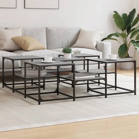 vidaXL Τραπεζάκι Σαλονιού Γκρι Sonoma 121x121x40 εκ. Επεξεργ. Ξύλο