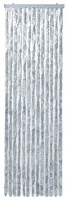 vidaXL Σήτα - Κουρτίνα Πόρτας Λευκό / Γκρι 120 x 220 εκ. από Σενίλ