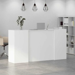 vidaXL Γραφείο Υποδοχής Λευκό 200x50x103,5 εκ. από Τεχνητό Ξύλο