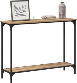 vidaXL Τραπέζι κονσόλας με ράφι artisan δρυς 101 x 30.5 x 75 εκ