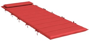 vidaXL Μαξιλάρι Ξαπλώστρας Κόκκινο 180x60x4 εκ. από Ύφασμα Oxford