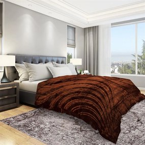 Κουβέρτα  Βελουτέ Ανάγλυφη Καφέ Βέγγε DimCol Queen Size 220x240cm Πολυέστερ