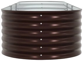 vidaXL Υπερυψωμένη Ζαρντινιέρα Καφέ 320 x 80 x 44 cm Ατσάλι