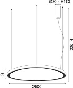 Φωτιστικό Οροφής LED Aca Harmony BR97LEDP80WH White