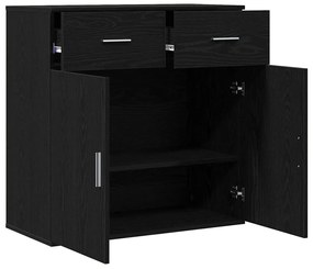 vidaXL Πλαϊνό γραφείο Μαύρη δρυς 79 x 38 x 80 εκ. Επεξεργασμένο ξύλο