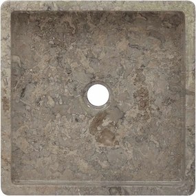 vidaXL Νιπτήρας Γκρι 40 x 40 x 10 εκ. Μαρμάρινος