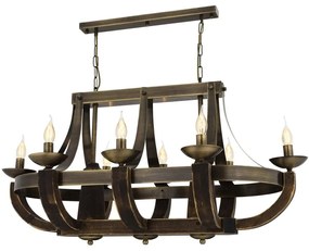 Φωτιστικό Οροφής 301AUR1117 106x58x80cm 8xE14 40W Vintage Gold Opviq