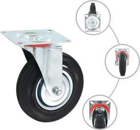 vidaXL Ρόδες Περιστρεφόμενες 4 τεμ. 125 χιλ.