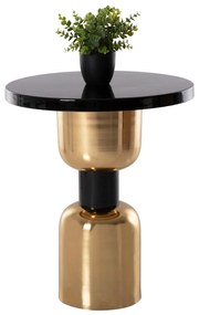 SIDE TABLE SURAT  METAL IN BLACK-GOLD Φ50,5x59,5Hcm.