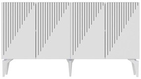 Μπουφές Draw 475OLV1747 150x40x79cm White Μοριοσανίδα, Μελαμίνη