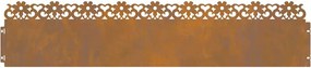 vidaXL Περιγράμματα γκαζόν 10 pcs Σκ rusty 103 x 0,05 x 22 εκ