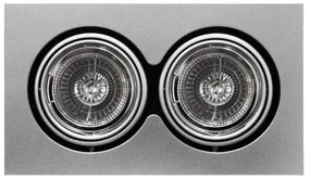 Χωνευτό Σποτ Οροφής-Τοίχου Κινητό AR111 2x50W Ασημί 3-122006 Lumen-3-122006-Ασημί 3-122006