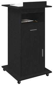 vidaXL Πλατφόρμα Μαύρη δρυς 55 x 55 x 107 cm Επεξεργασμένο ξύλο