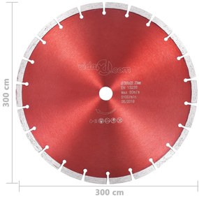 vidaXL Διαμαντόδισκος Κοπής 300 χιλ. Ατσάλινος