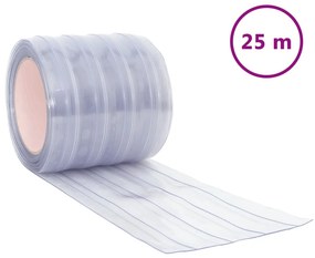 VidaXL Λωριδοκουρτίνα Διαφανής 25 μ. 200 χιλ. x 1,6 χιλ. από PVC
