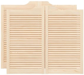 vidaXL Ανοιγόμενες πόρτες περσίδες 2 ζευγών 90x100 cm μασίφ ξύλο πεύκο