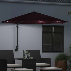 vidaXL Ομπρέλα Κήπου Βεραμάν Κόκκινο 248 x 248 x 148 εκ.