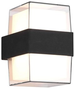 Φωτιστικό Τοίχου - Απλίκα Molina R22062142 9x13cm 2xLed 550Lm 4,6W Black-White RL Lighting