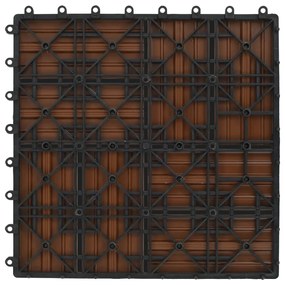 vidaXL Πλακάκια Deck 22 τεμ. Καφέ 30 x 30 εκ. 2 μ² από WPC