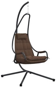 vidaXL Κρεμαστή καρέκλα αυγό Καφέ 94 x 107 x 196.5 εκ. Ατσάλι