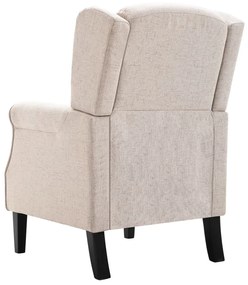 vidaXL Πολυθρόνα Μπεζ Υφασμάτινη